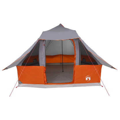 Tipi Tent with Roof Grey and Orange 358 x 296 x 258 cm Taffeta