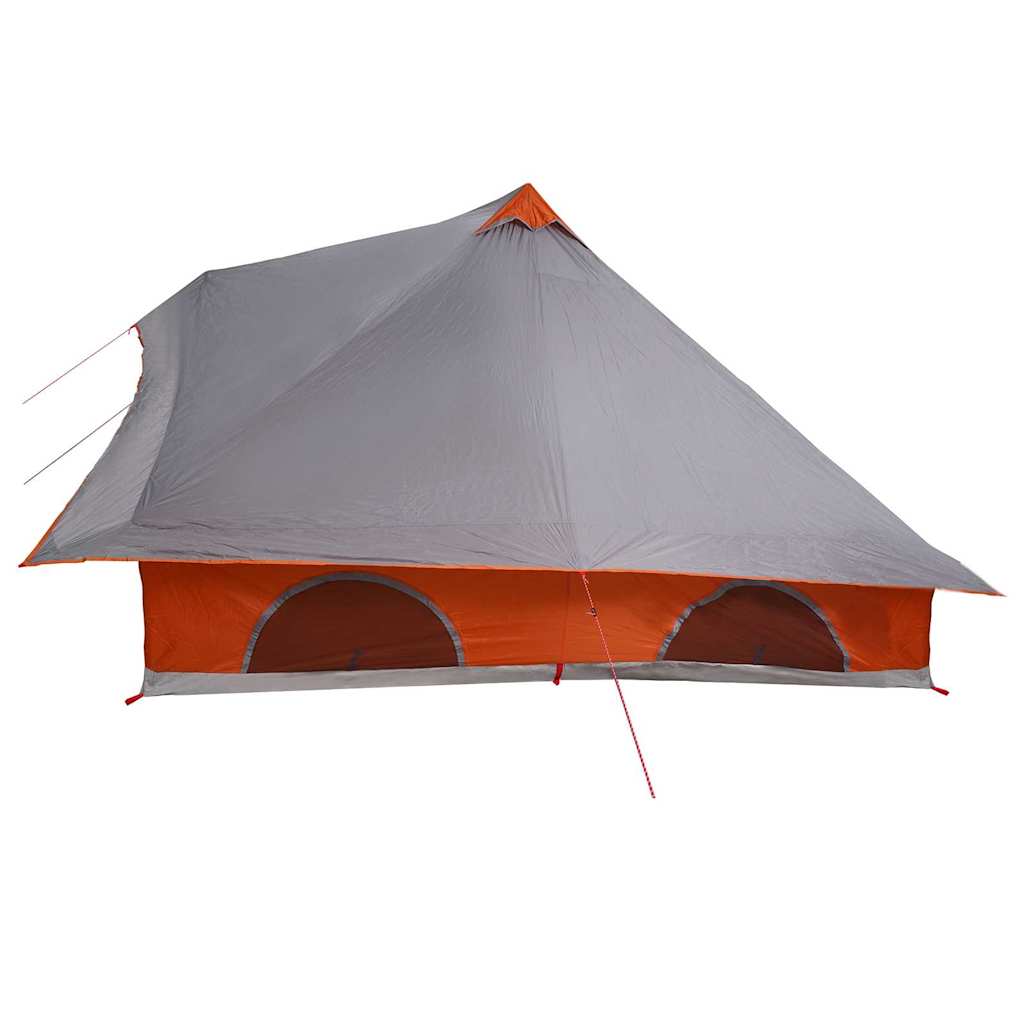 Tipi Tent with Roof Grey and Orange 358 x 296 x 258 cm Taffeta