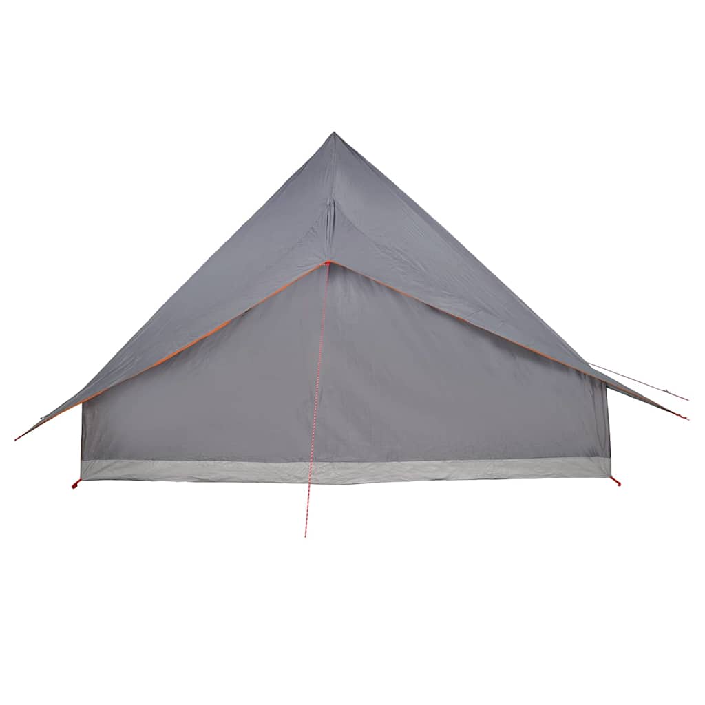 Tipi Tent with Roof Grey and Orange 364 x 281 x 257 cm Taffeta