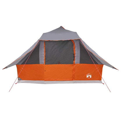 Tipi Tent with Roof Grey and Orange 364 x 281 x 257 cm Taffeta