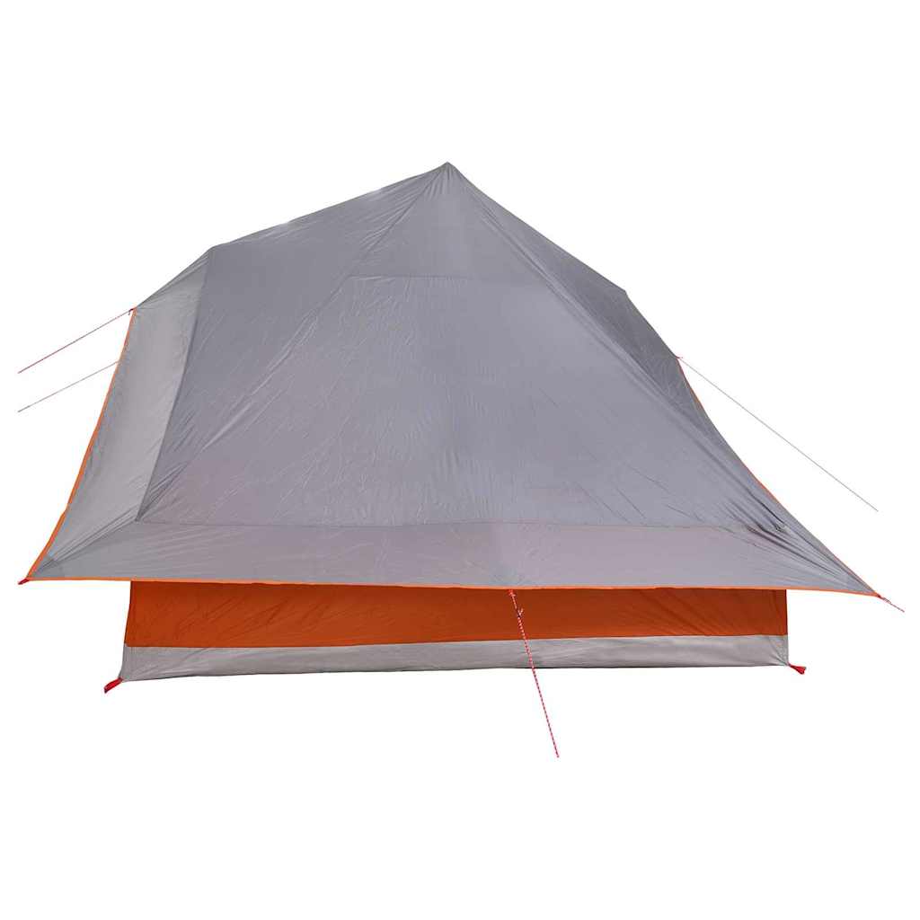 Tipi Tent with Roof Grey and Orange 364 x 281 x 257 cm Taffeta