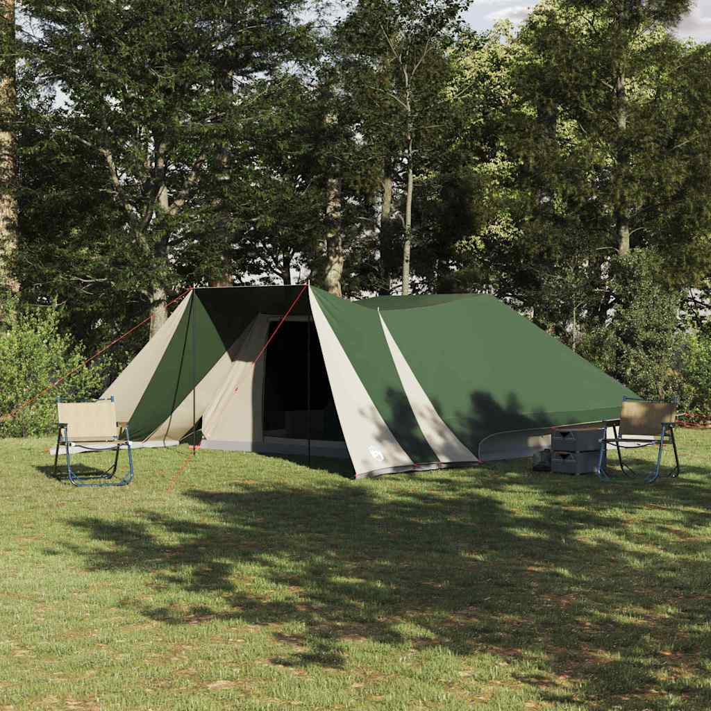 Family Tent Folding Manual Green and Beige 660 x 456 x 200 cm