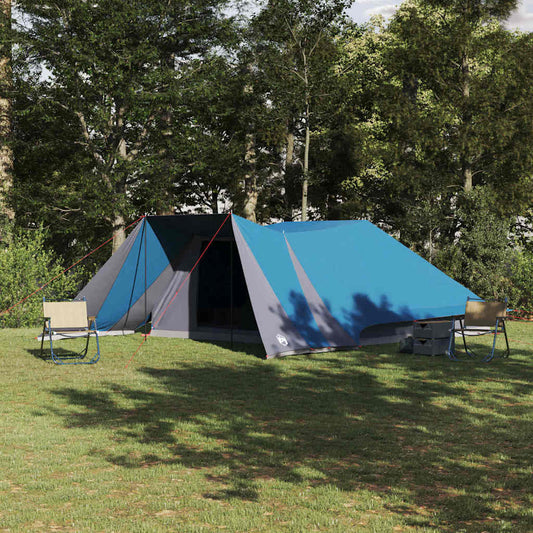 Family Tent Folding with Roof Blue and Grey 660 x 456 x 200 cm