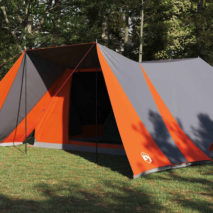 Tipi Tent with Roof Grey and Orange 660 x 456 x 200 cm Taffeta