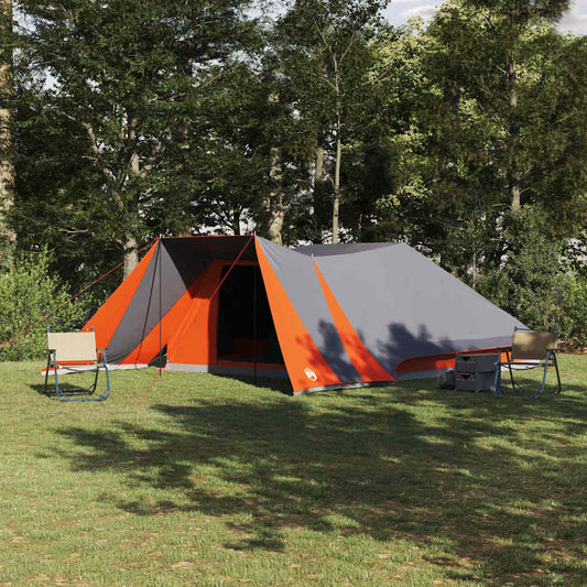 Family Tent Folding Manual Grey and Orange 660 x 456 x 200 cm