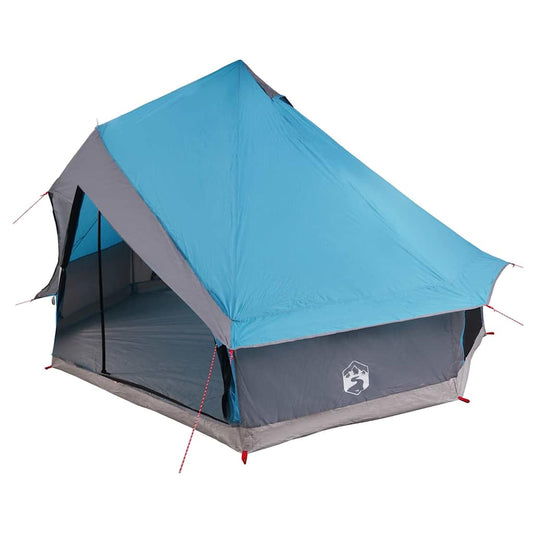 Family Tipi Tent Folding Blue and Grey 400 x 346 x 250 cm