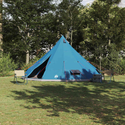 Family Tipi Tent Folding Blue and Grey 560 x 560 x 300 cm