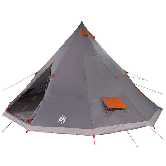Family Tipi Tent Folding Grey and Orange 560 x 560 x 300 cm