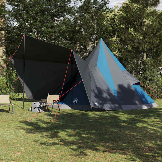 Family Tipi Tent Folding Blue and Grey 510 x 690 x 330 cm