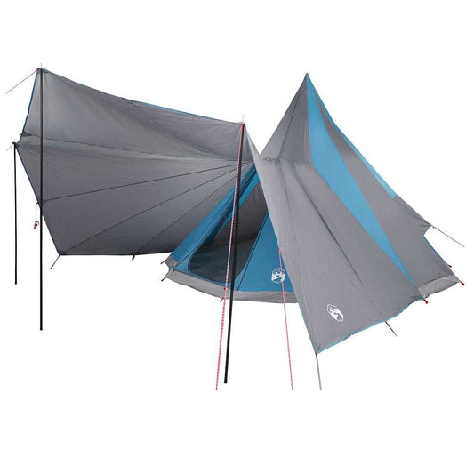 Family Tipi Tent Folding Blue and Grey 510 x 690 x 330 cm