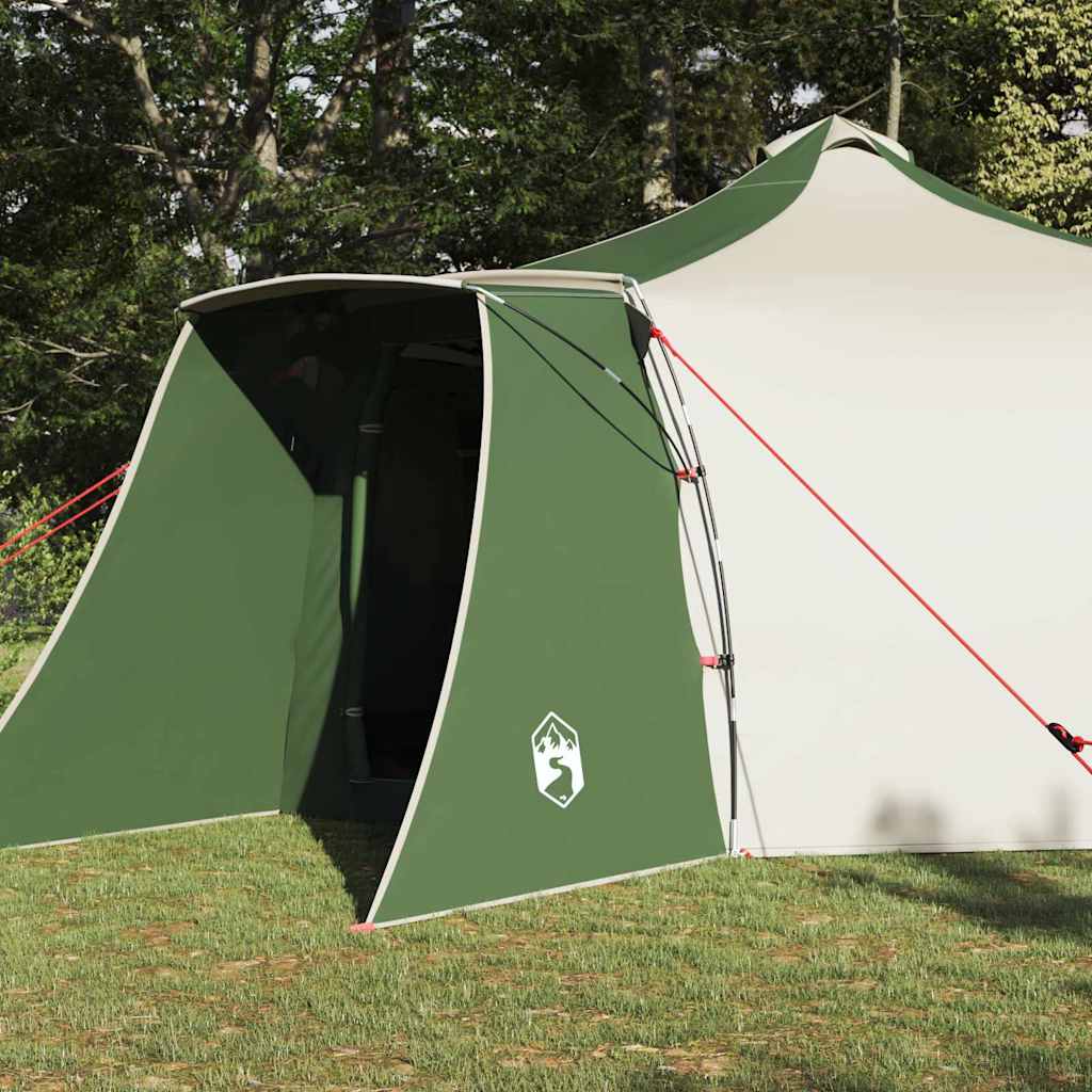 Tipi Tent with Roof Green and Beige 492 x 492 x 275 cm Fabric