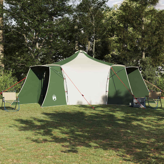 Tipi Tent with Roof Green and Beige 492 x 492 x 275 cm Fabric