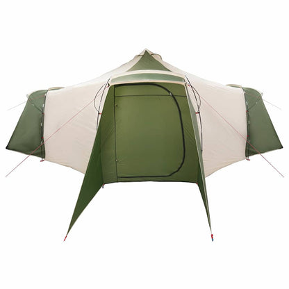 Tipi Tent with Roof Green and Beige 492 x 492 x 275 cm Fabric