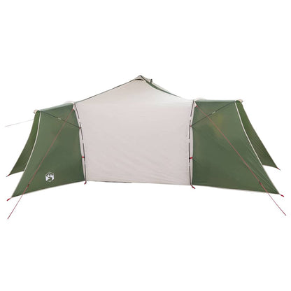 Tipi Tent with Roof Green and Beige 492 x 492 x 275 cm Fabric