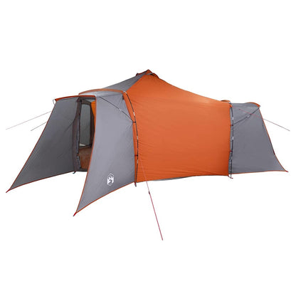 Tipi Tent with Roof Grey and Orange 492 x 492 x 275 cm Taffeta