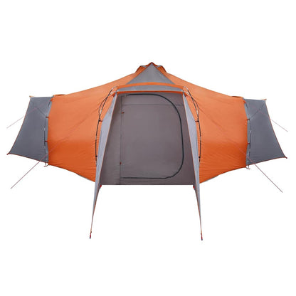 Tipi Tent with Roof Grey and Orange 492 x 492 x 275 cm Taffeta