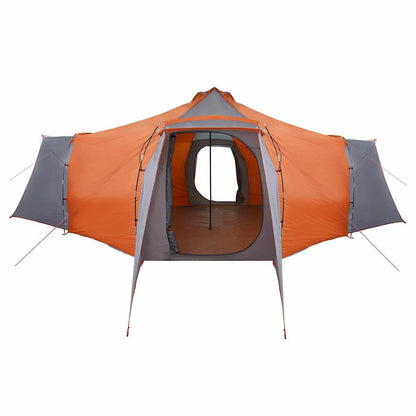 Tipi Tent with Roof Grey and Orange 492 x 492 x 275 cm Taffeta