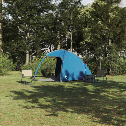 Tent with Roof Blue 370 x 230 x 185 cm Polyester and fibreglass
