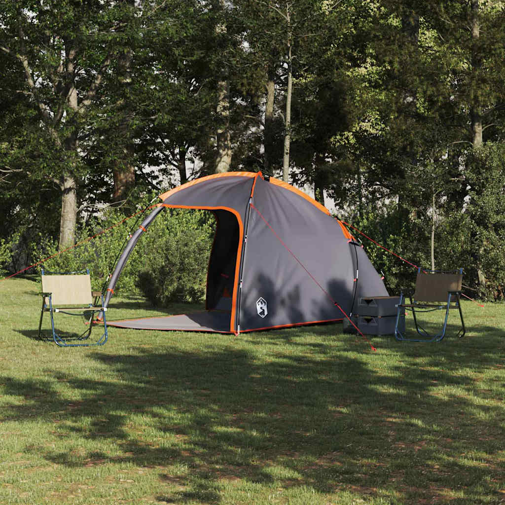 Tent with Roof Manual Grey and Orange 370 x 230 x 185 cm