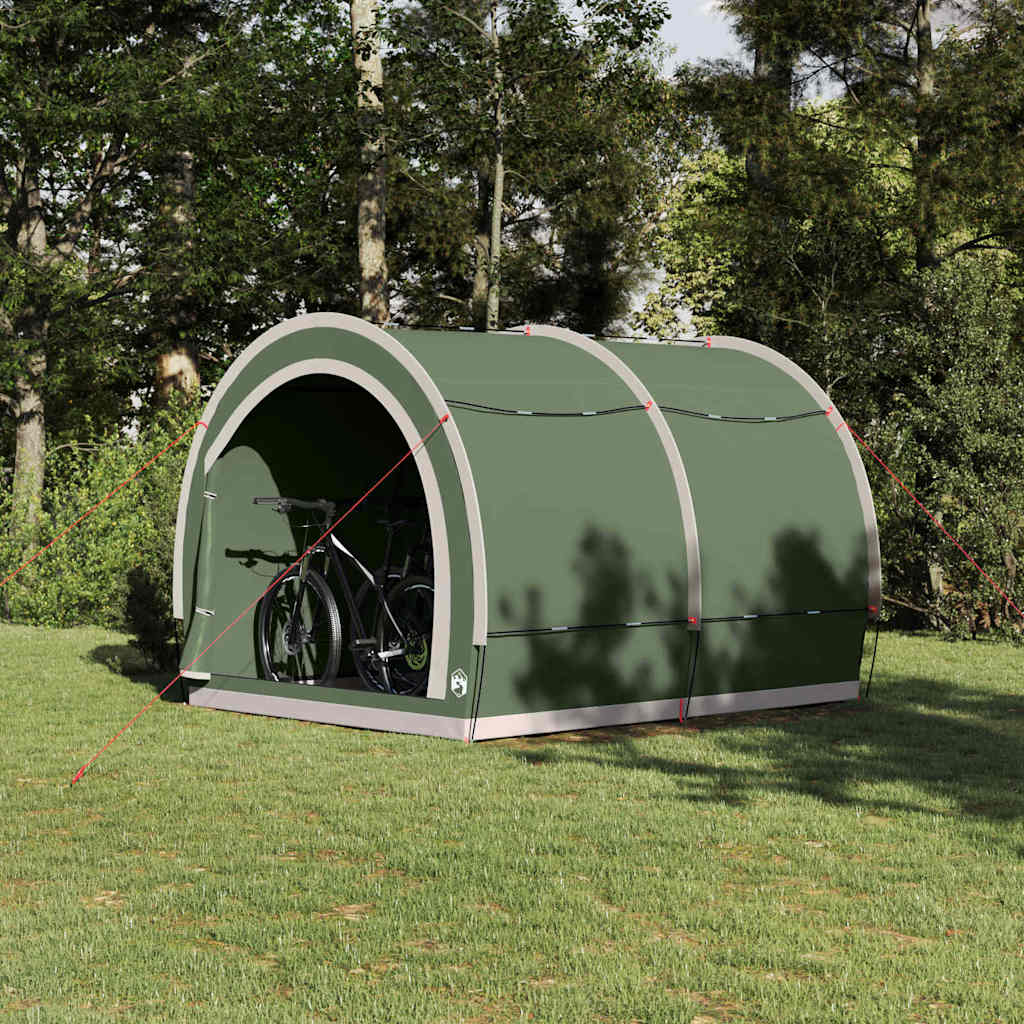 Bike Storage Tent with Roof Green 256 x 222 x 182 cm Taffeta
