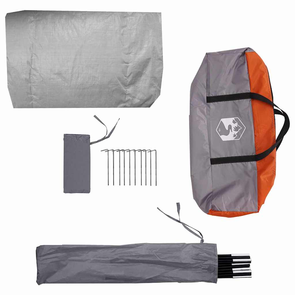 Bike Storage Tent with Roof Grey and Orange 256 x 222 x 182 cm