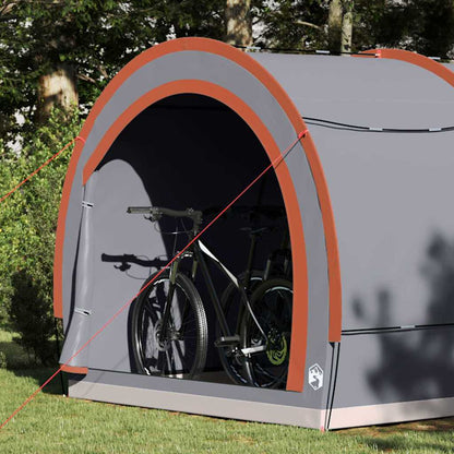 Bike Storage Tent with Roof Grey and Orange 256 x 222 x 182 cm
