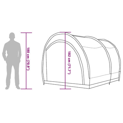 Bike Storage Tent with Roof Grey and Orange 256 x 222 x 182 cm