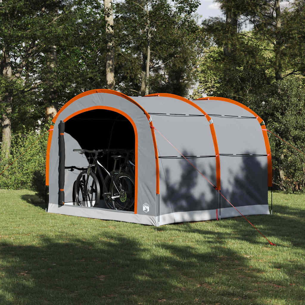 Tent with Roof Grey and orange 268 x 240 x 191 cm Polyester