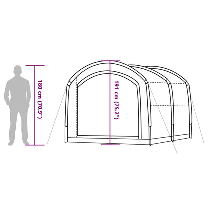 Tent with Roof Grey and orange 268 x 240 x 191 cm Polyester