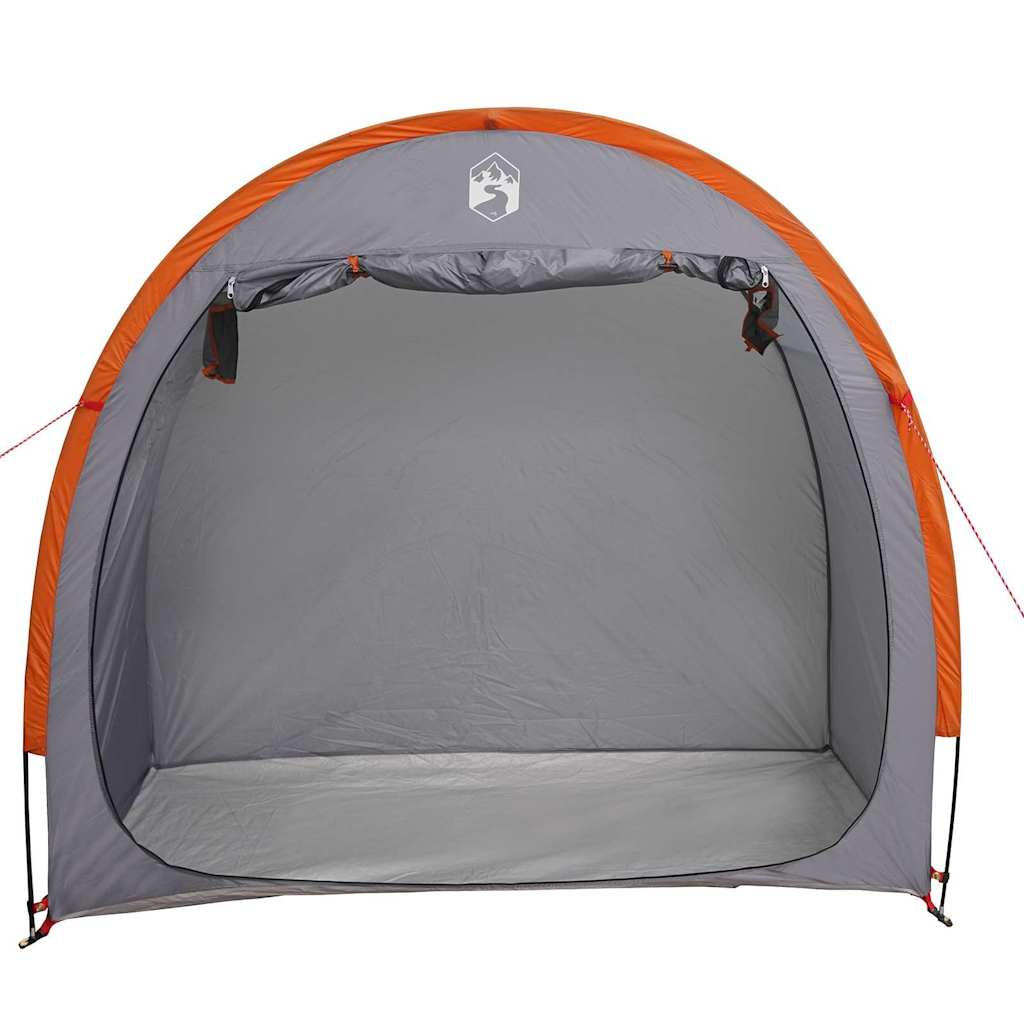 Bike Storage Tent with Roof Grey and Orange 210 x 90 x 174 cm