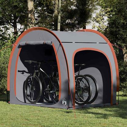 Bike Storage Tent with Roof Grey and Orange 218 x 156 x 180 cm