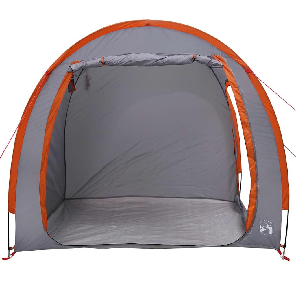 Bike Storage Tent with Roof Grey and Orange 218 x 156 x 180 cm