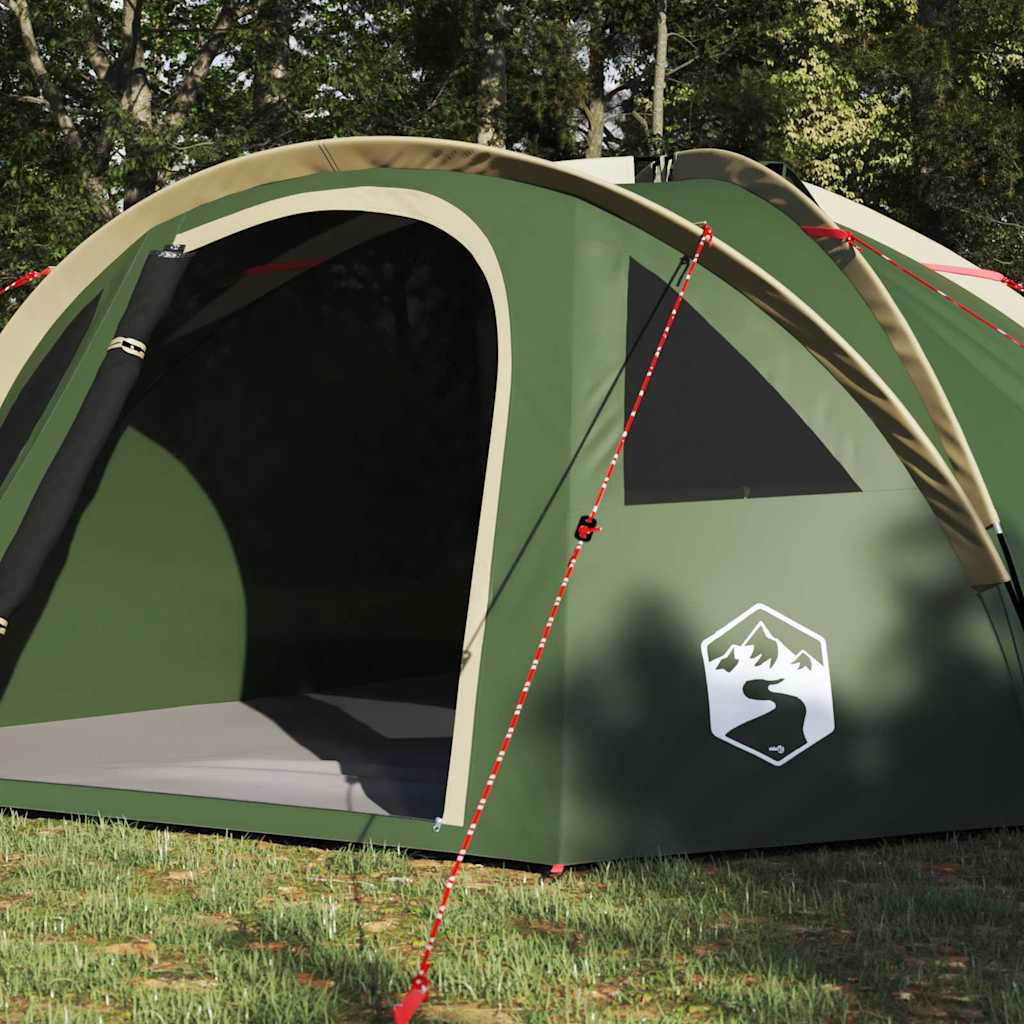 Camping Tent with Roof Green 308 x 268 x 130 cm Polyester