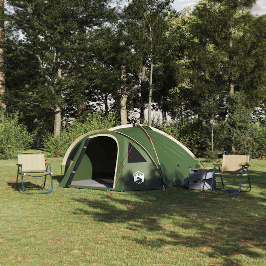 Camping Tent with Roof Green 308 x 268 x 130 cm Polyester