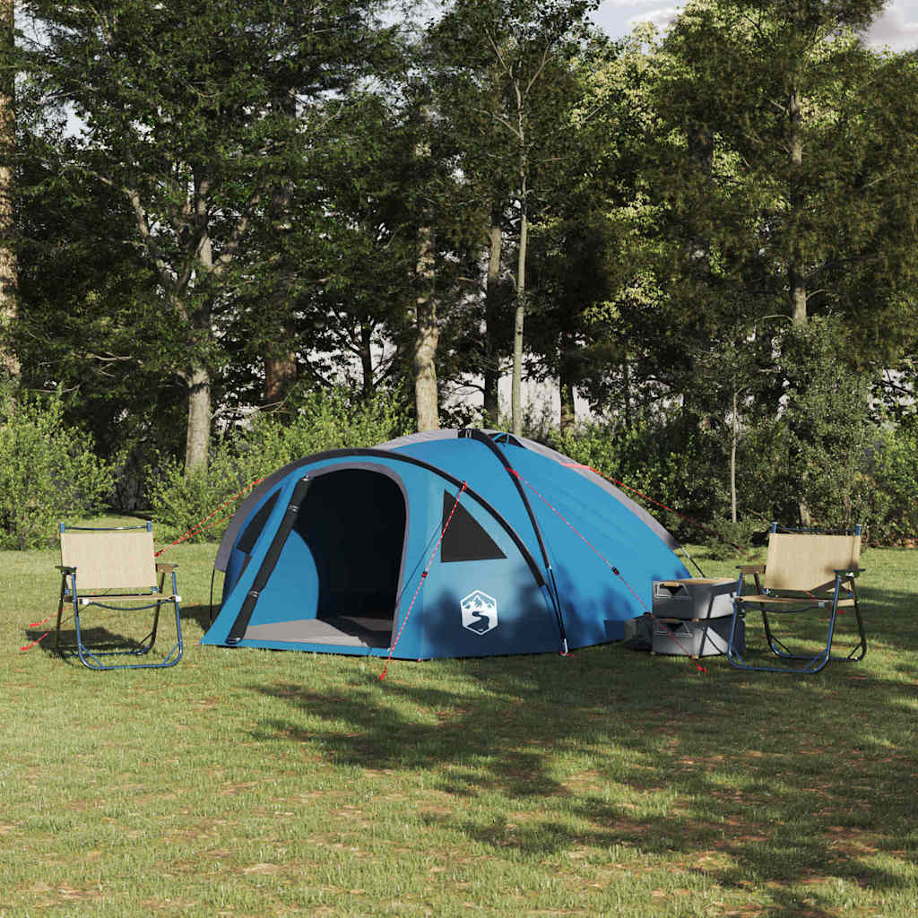 Camping Tent with Roof Blue 308 x 268 x 130 cm Polyester