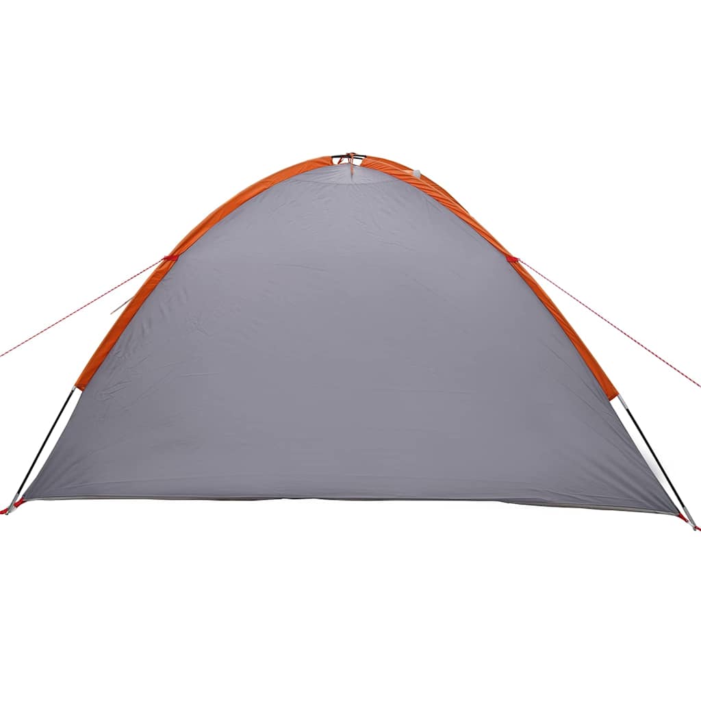 Camping Tent Grey and orange 308 x 268 x 130 cm Polyester