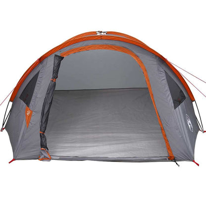 Camping Tent Grey and orange 308 x 268 x 130 cm Polyester
