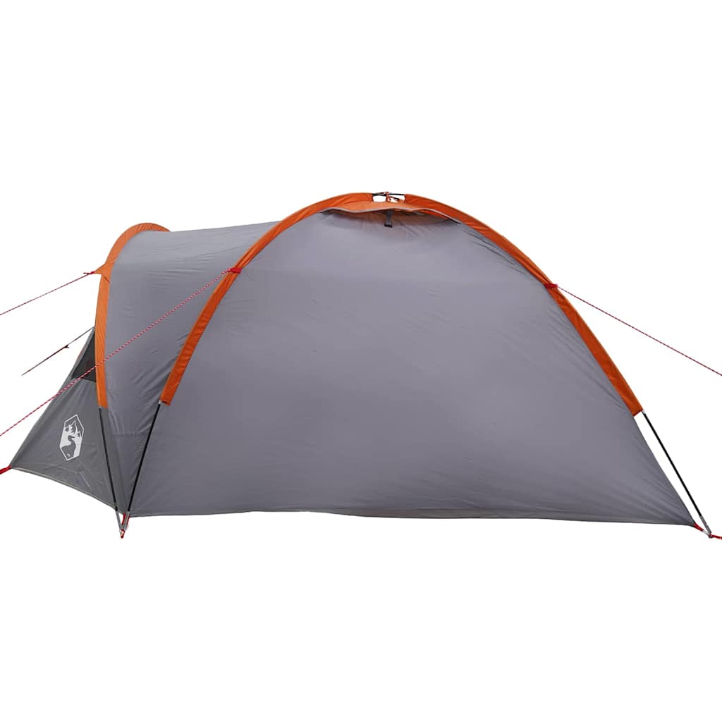Camping Tent Grey and orange 308 x 268 x 130 cm Polyester