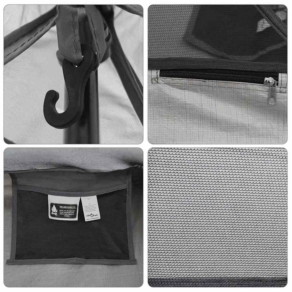 Inner Tent with Roof with Storage Black 240 x 160 x 133 cm Mesh