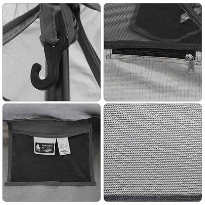 Inner Tent with Roof with Storage Black 240 x 160 x 133 cm Mesh