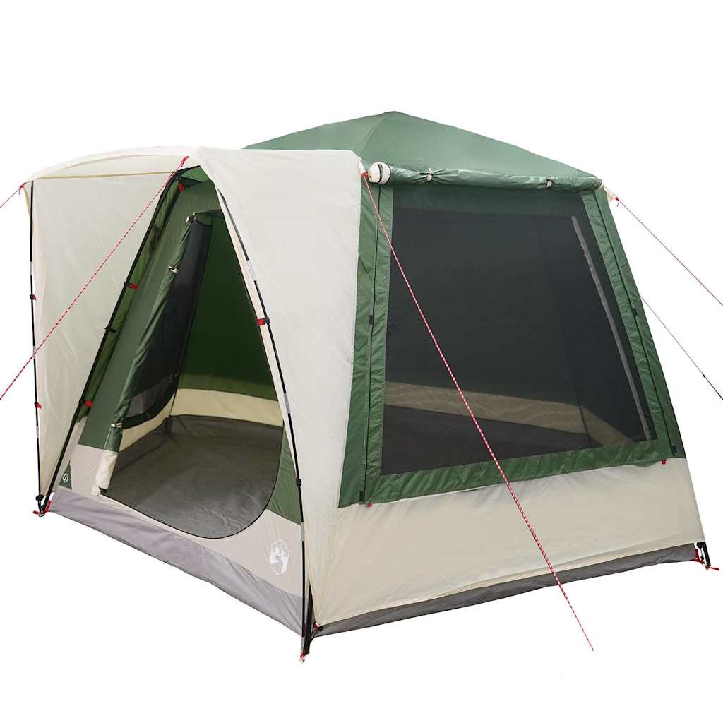 Camping Tent Cabin with Roof Green 420 x 420 x 227 cm Polyester