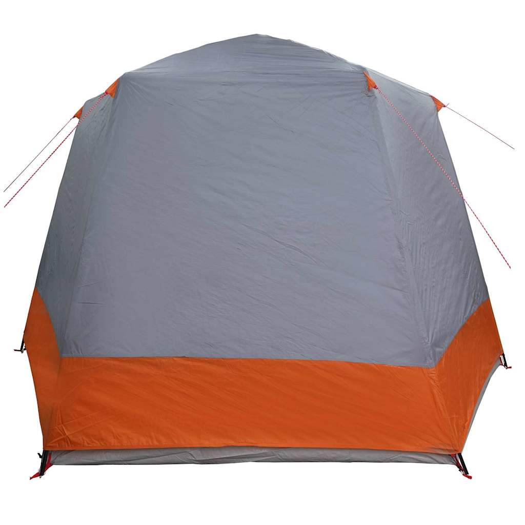 Camping Tent Grey and orange 420 x 420 x 227 cm Polyester