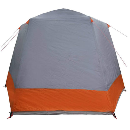 Camping Tent Grey and orange 420 x 420 x 227 cm Polyester