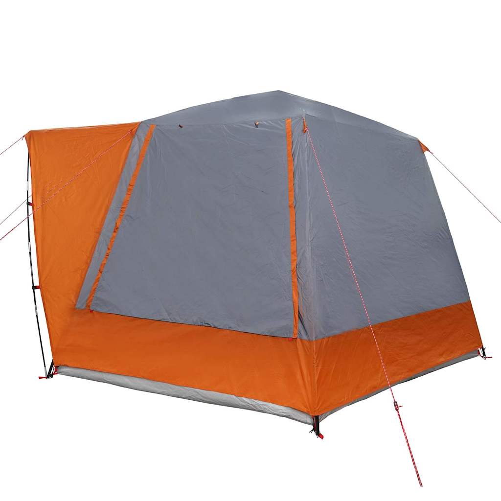 Camping Tent Grey and orange 420 x 420 x 227 cm Polyester