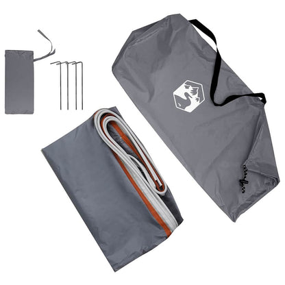 Water Resistant Tarp with Roof Grey and Orange