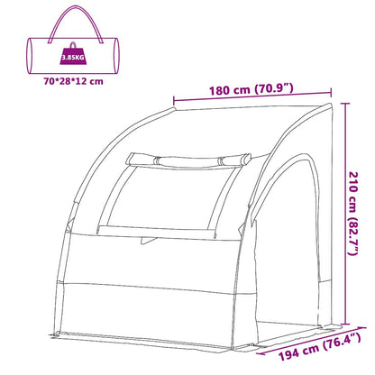 Tailgate Tent with Roof Green 194 x 180 x 210 cm Taffeta