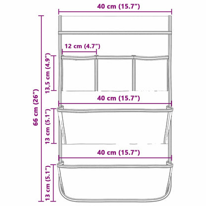 Storage Bag with Storage Black 66 x 40 cm Oxford