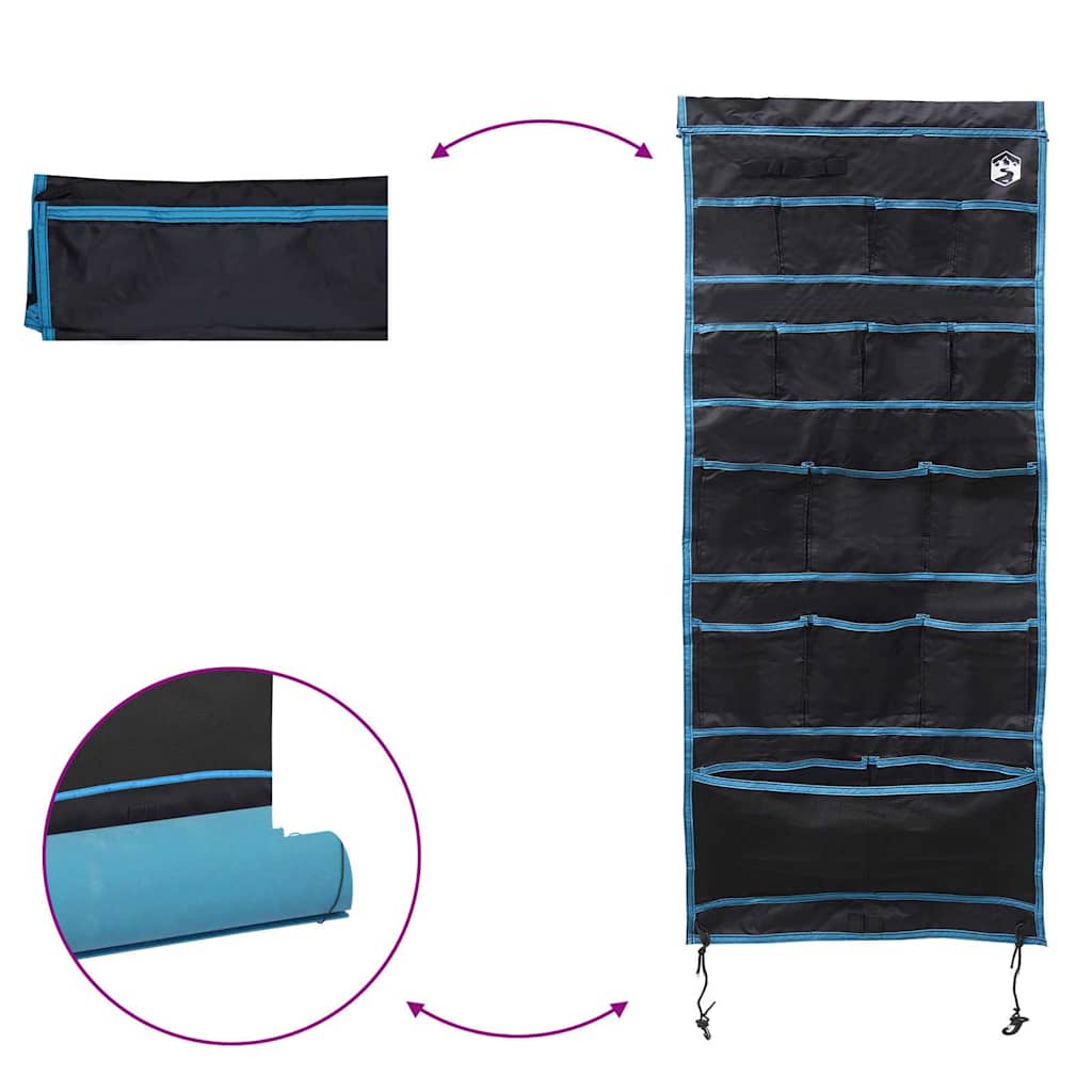 Storage Bag with Storage Black and Blue 125 x 48 cm Oxford