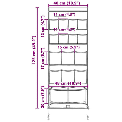 Storage Bag with Storage Black and Blue 125 x 48 cm Oxford