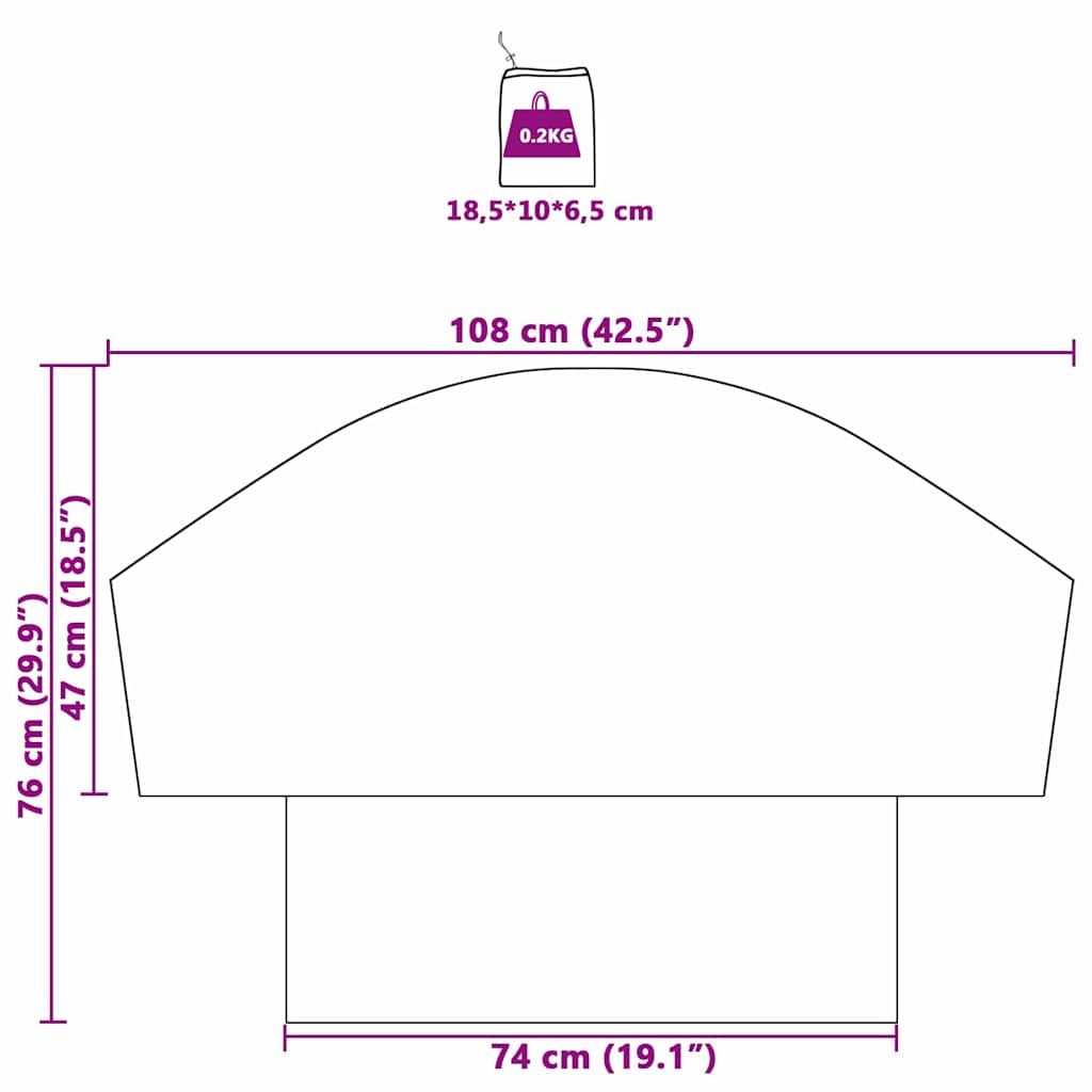 Wheel Cover Black and Blue 108 x 76 cm Oxford